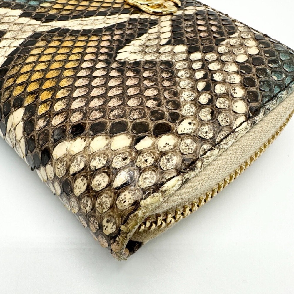 Gucci Gg Marmont Exotic Multicolor Python Compact… - image 4